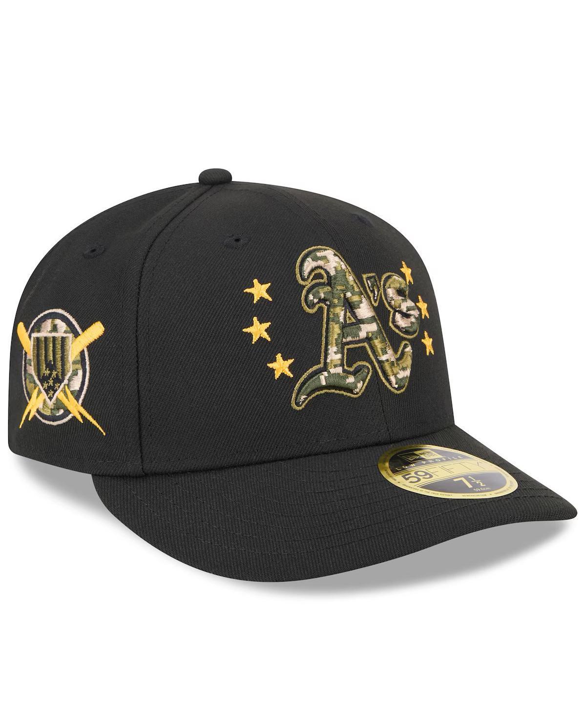 Men's New Era  Black Oakland Athletics 2024 Armed Forces Day Low Profile 59FIFTY Fitted Hat, Size: 7 3/8 Product Image