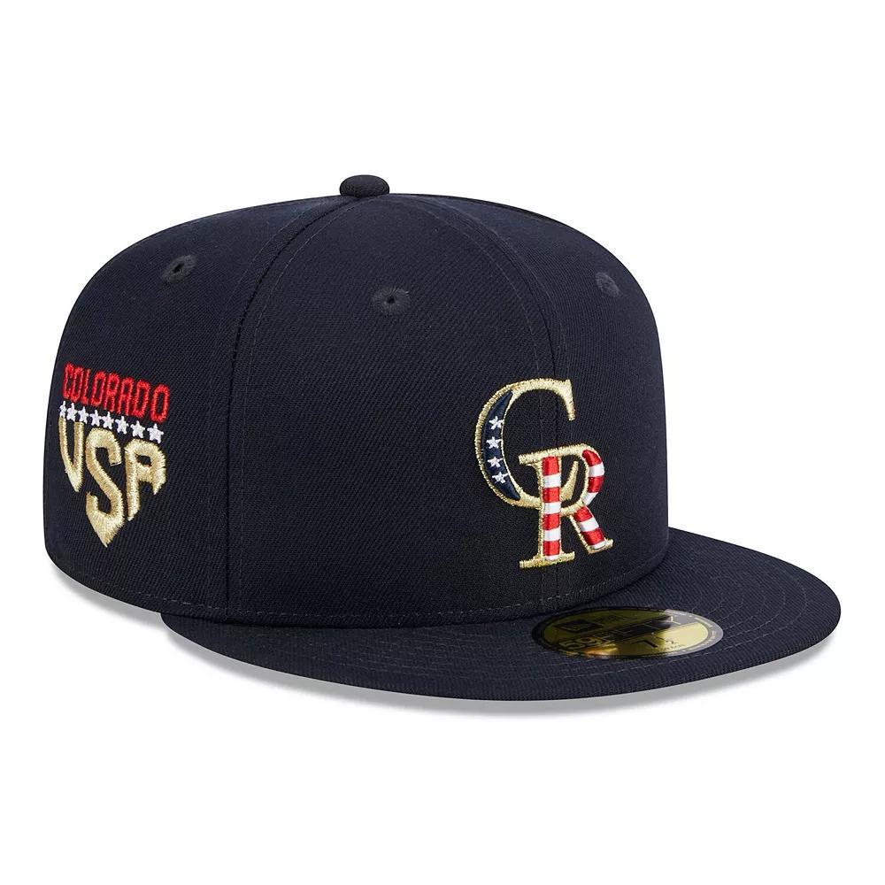 Men's New Era  Navy Colorado Rockies 2023 Fourth of July 59FIFTY Fitted Hat, Size: 7 7/8, Blue Product Image