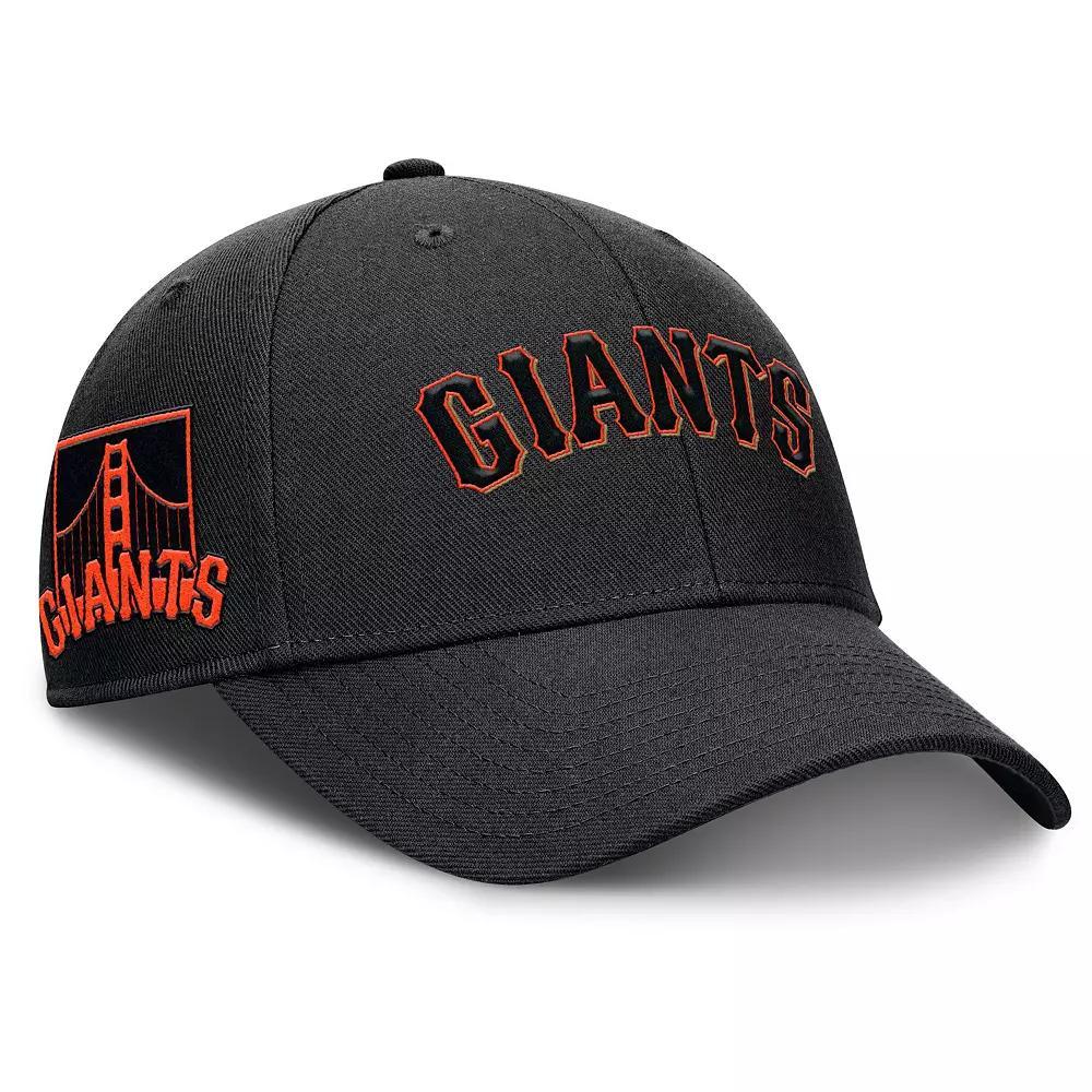 Men's Nike Black San Francisco Giants Rise Gaberdine Adjustable Hat, Size: Medium/Large Product Image