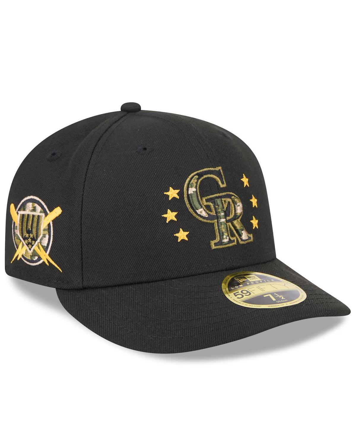 Men's New Era  Black Colorado Rockies 2024 Armed Forces Day Low Profile 59FIFTY Fitted Hat, Size: 7 3/8 Product Image
