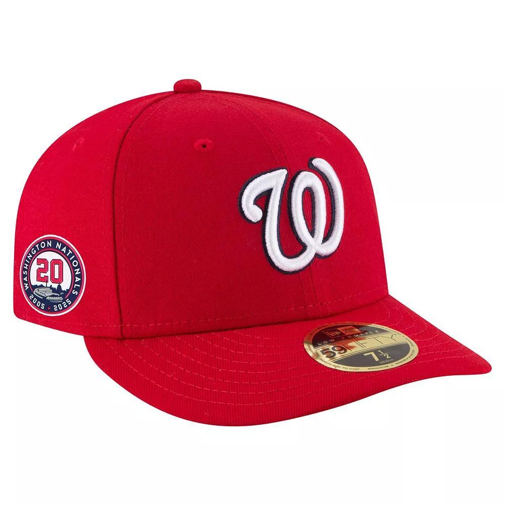 Men's New Era  Red Washington Nationals 20th Anniversary Low Profile 59FIFTY Fitted Hat, Size: 6 7/8 Product Image