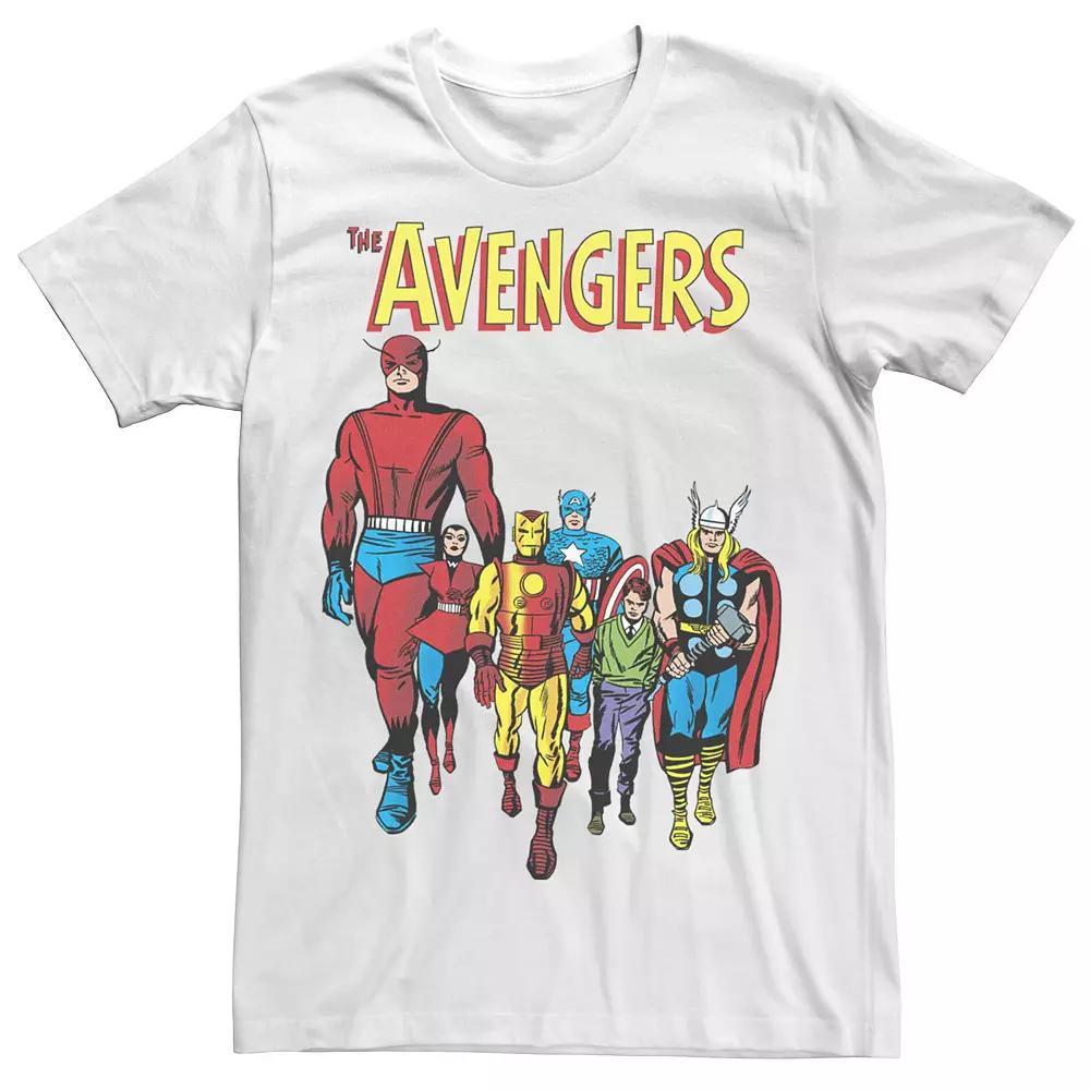 Men's Marvel The Avengers Original Group Shot Tee, Size: Large, White Product Image