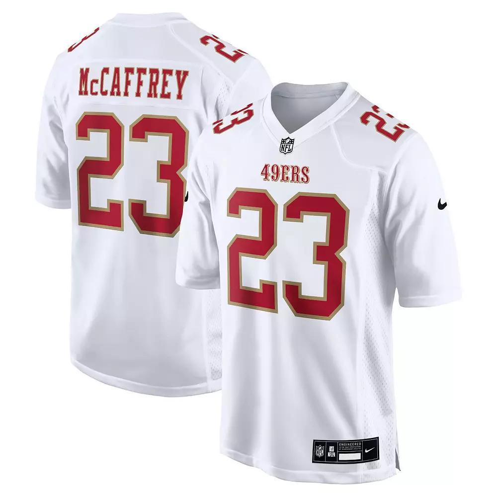 Men's Nike Christian McCaffrey Tundra White San Francisco 49ers Fashion Game Jersey, Size: Large Product Image