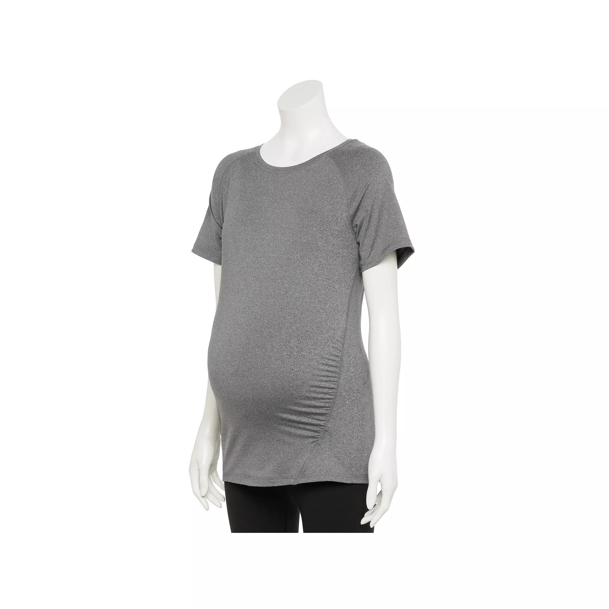 Maternity Tek Gear® Performance Dry Tek Tee, Women's, Size: Small, Mineral Black Sd Product Image