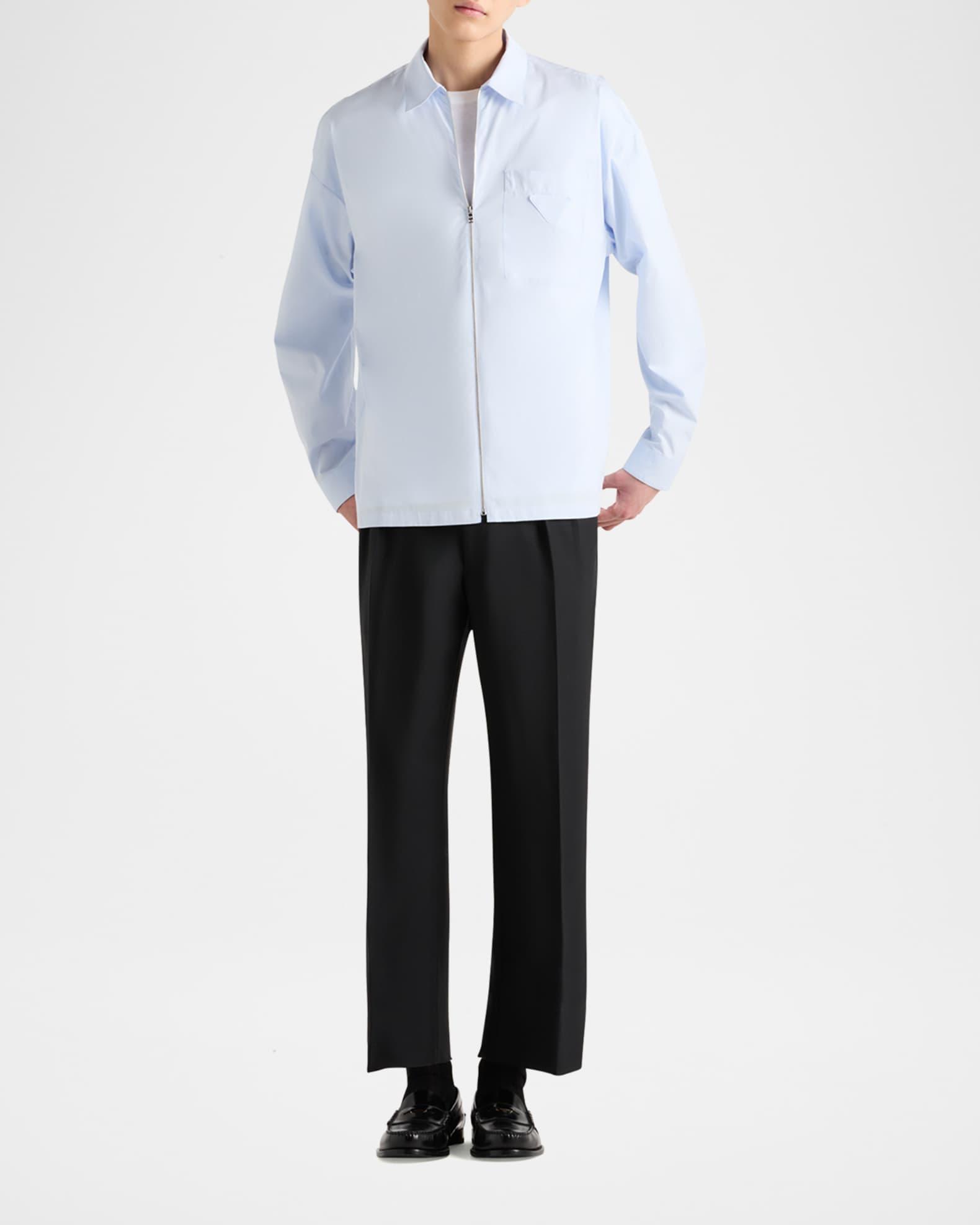 Men's Poplin Zip-Up Overshirt Product Image