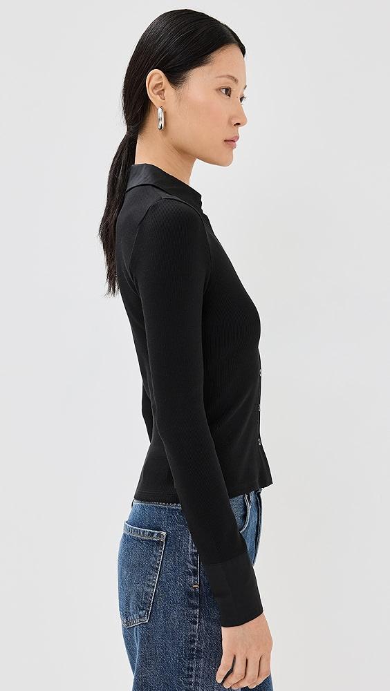 Veronica Beard Jean Scottie Mixed Media Top | Shopbop Product Image