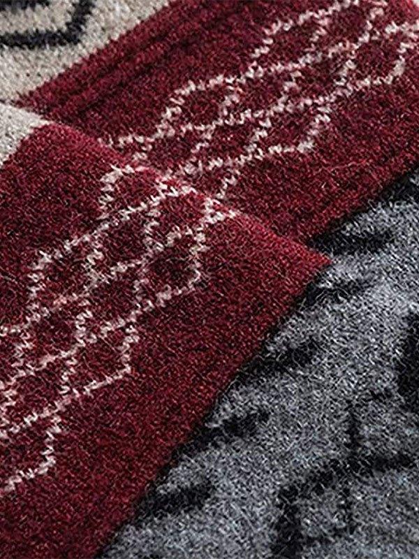Men's Vintage Jacquard Knit Sweater Product Image