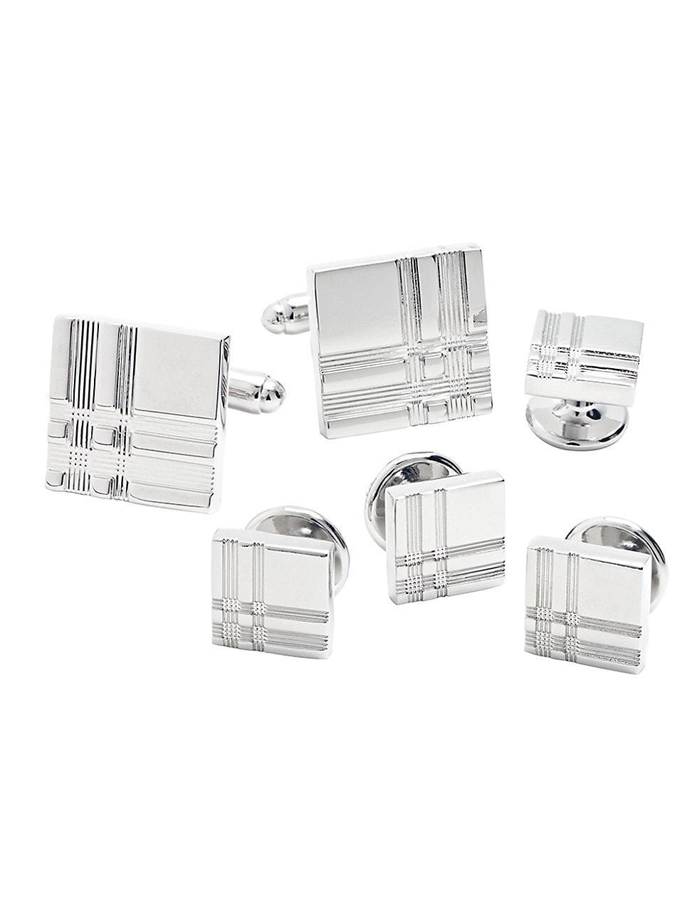 Link Up Tartan Plaid Stud & Cufflink Set Product Image