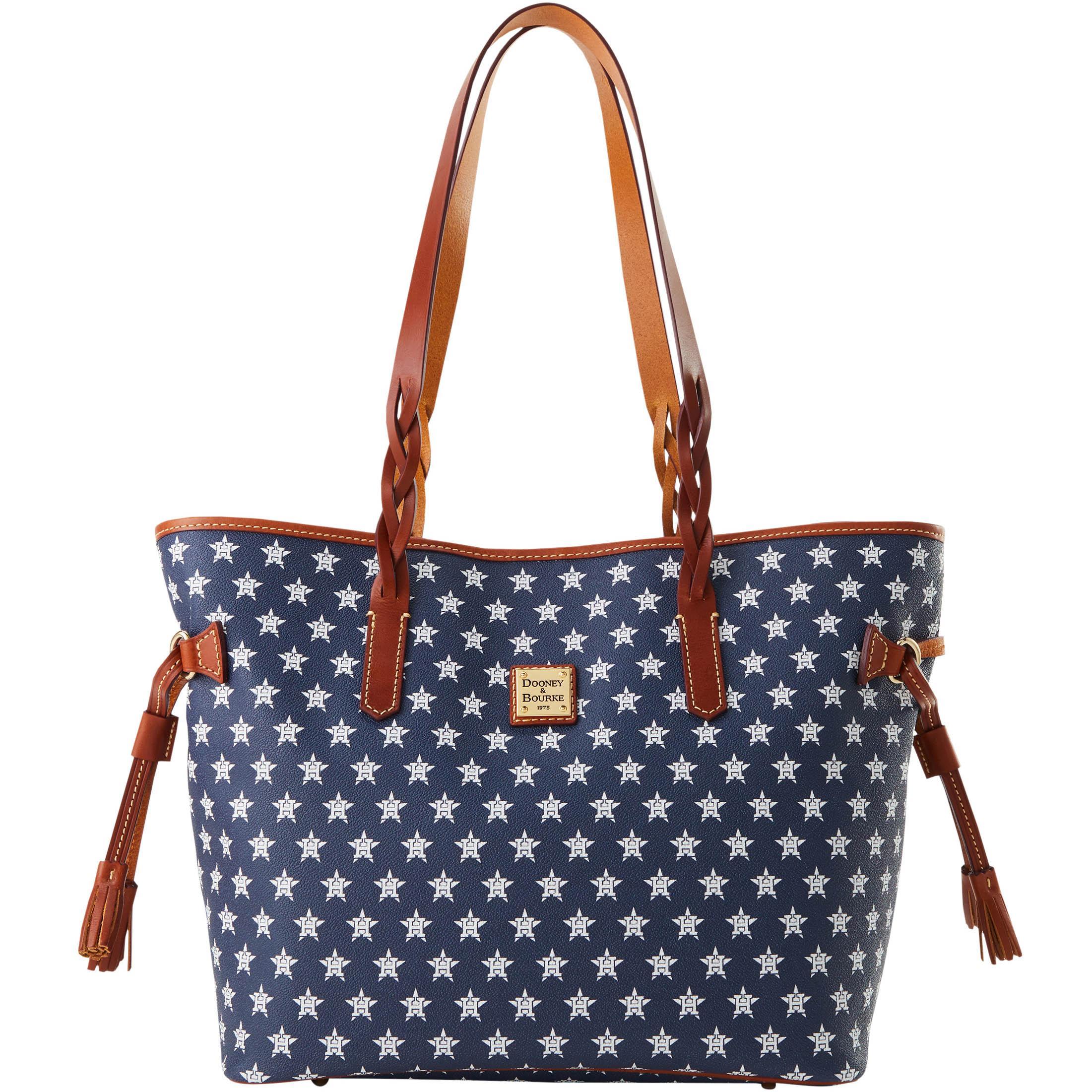 Dooney & Bourke Womens MLB Astros Bailey Coated Cotton Tote Bag in Navy Product Image
