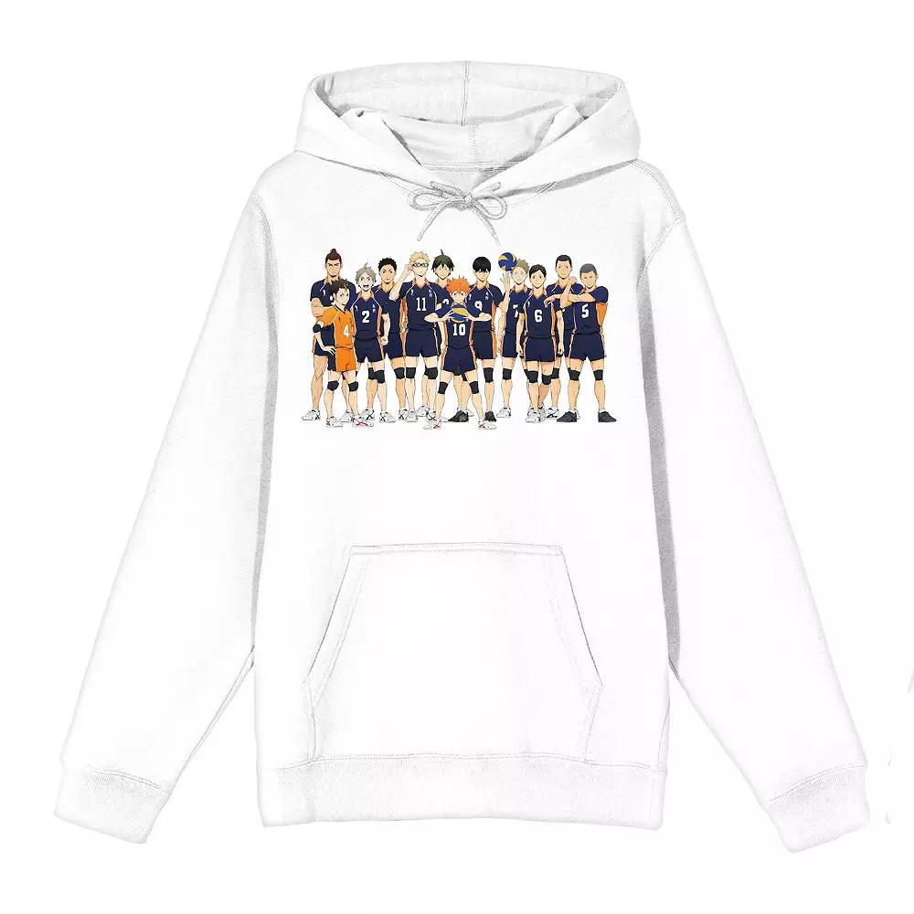 Men's Haikyu Volleyball Team Hoodie, Size: XL, White Product Image