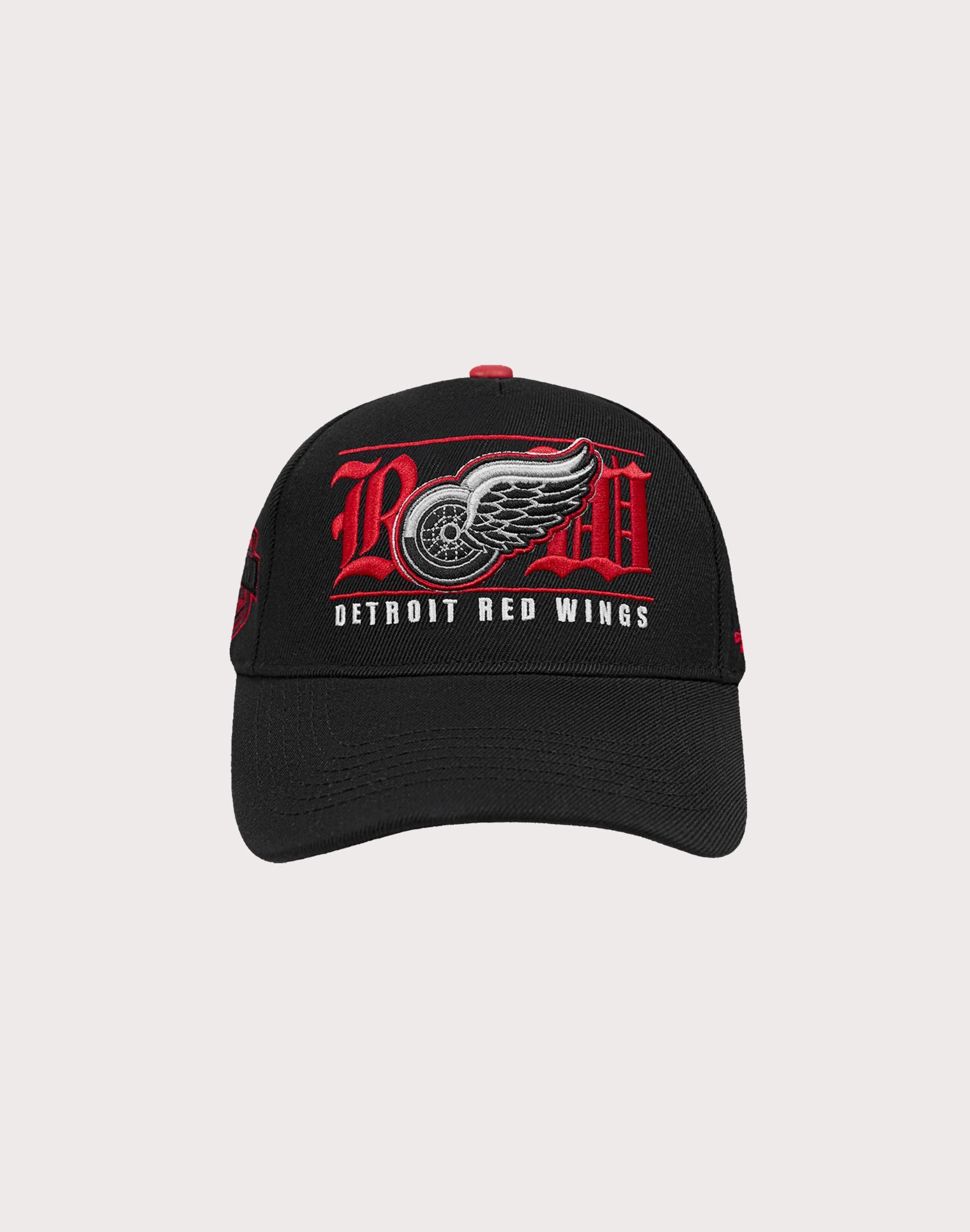 Central Mills Men’s Pro Standard Detroit Red Wings Loyalty Pinch Snapback Hat-Black/Red Male Product Image