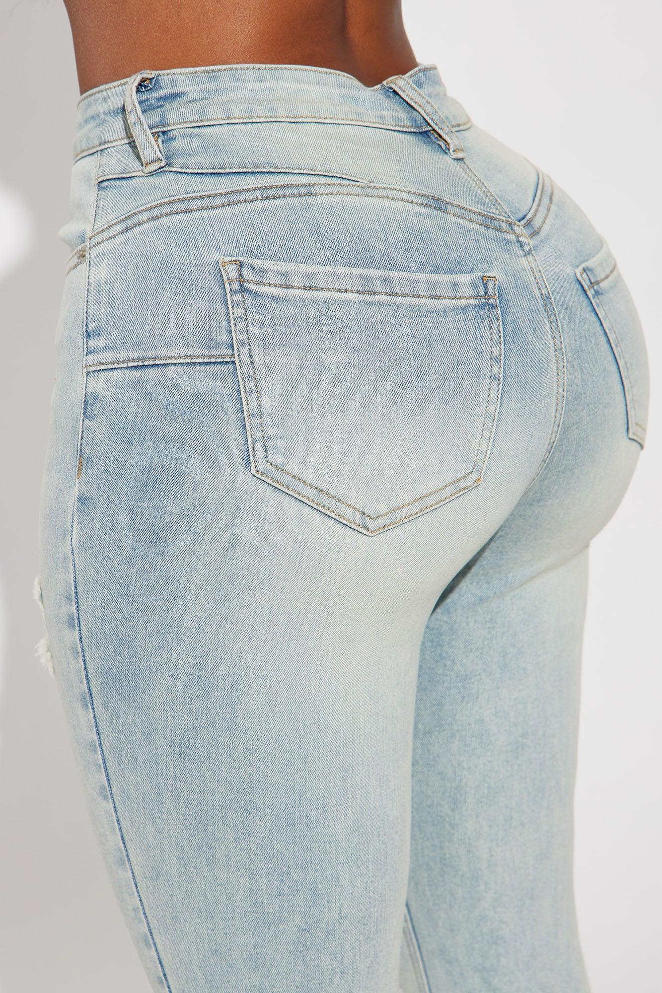 Sofie Soft Compression Stretch Skinny Jeans - Light Wash Product Image