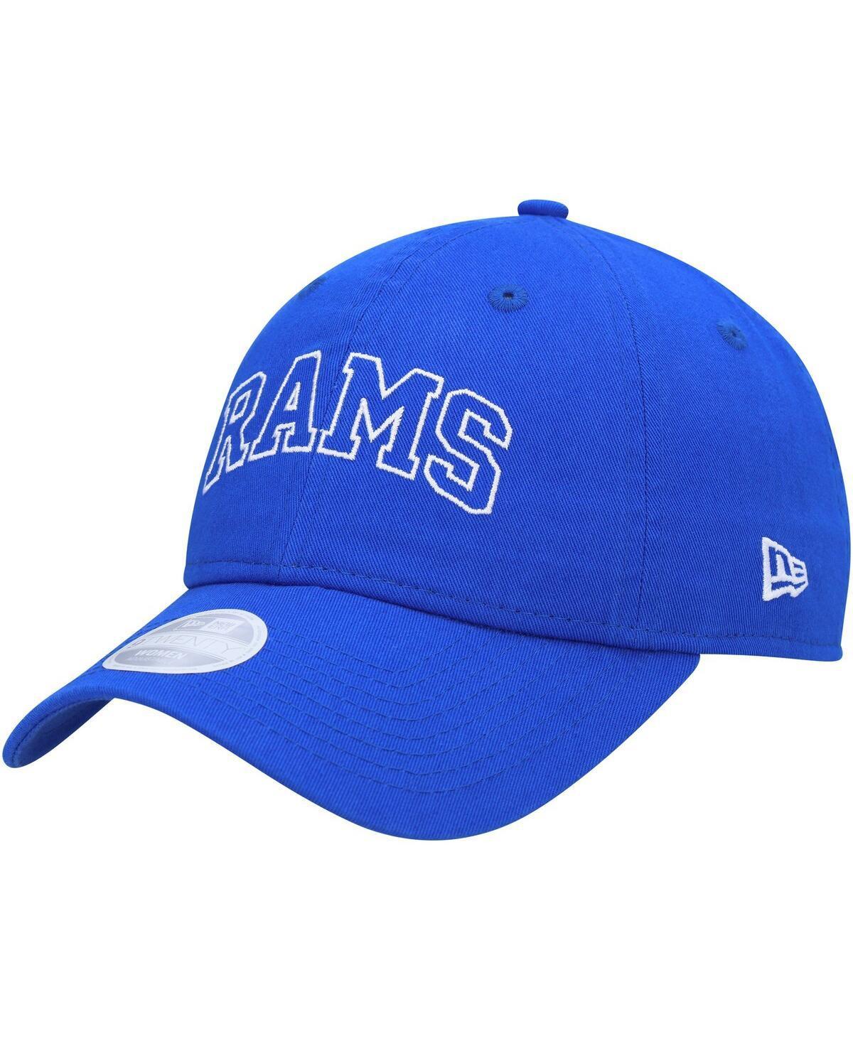 Women's New Era Royal Los Angeles Rams Collegiate 9TWENTY Adjustable Hat, Blue Product Image
