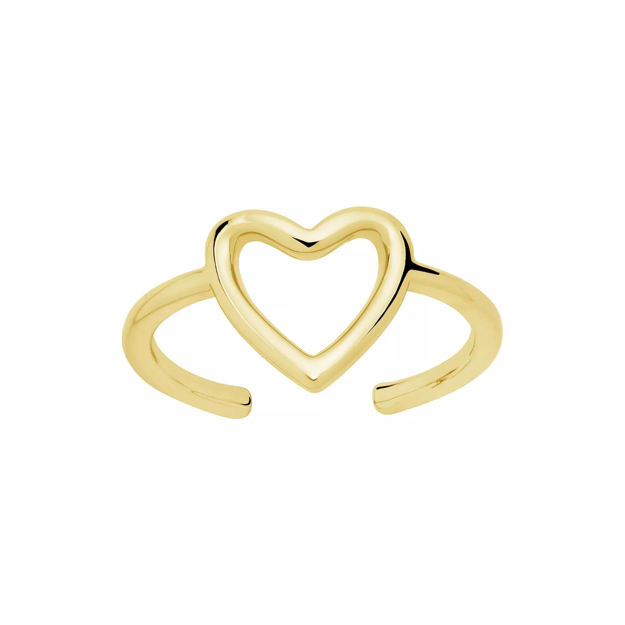MC Collective Sterling Silver Open Heart Ring, Women's, Silver Tone Product Image