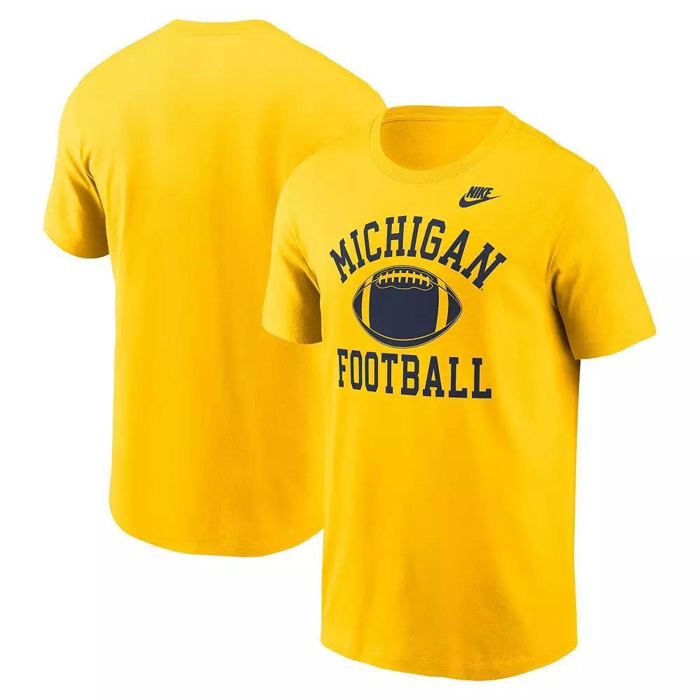 Mens Nike Maize Michigan Wolverines Legacy Football Icon T-Shirt Product Image
