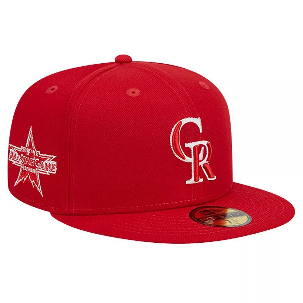 Men's New Era Red Colorado Rockies Logo 59FIFTY Fitted Hat, Size: 7 Product Image
