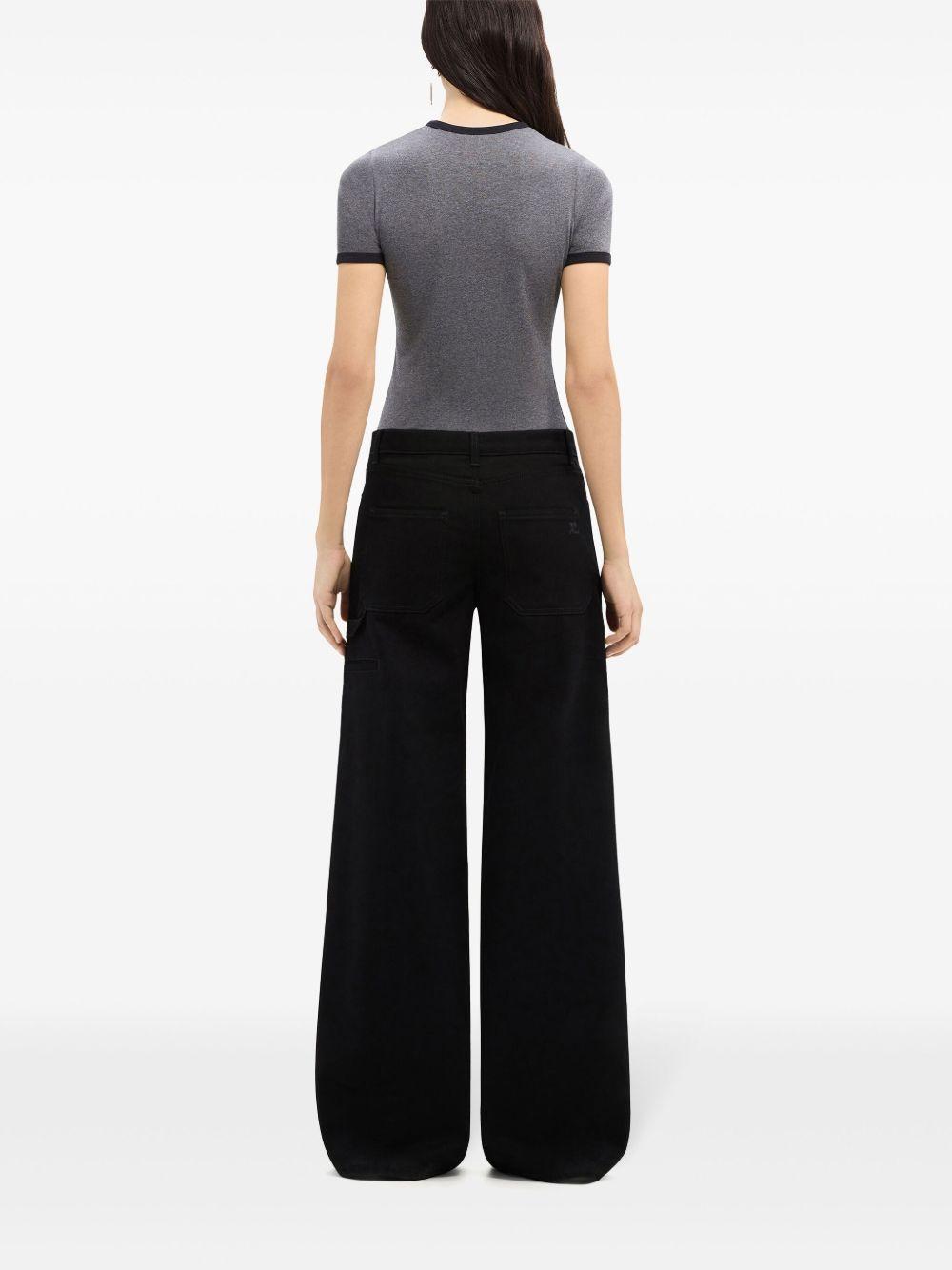 contrast-trim cotton T-shirt Product Image