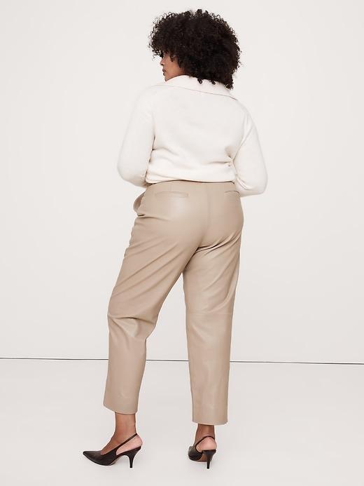 High-Rise Barrel Leather Ankle Pant Product Image