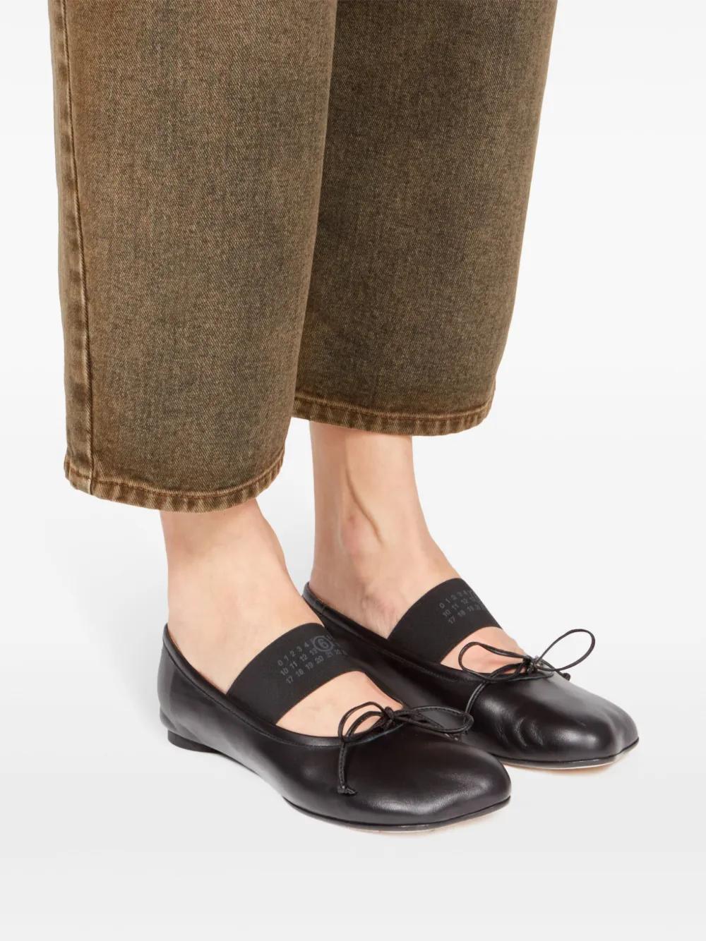 Anatomic Numbers-motif leather ballerinas  Product Image