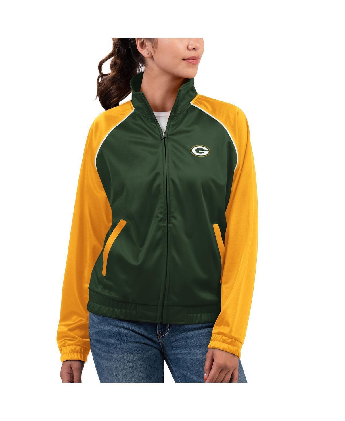 Women's G-III 4Her by Carl Banks  Green Green Bay Packers Showup Fashion Dolman Full-Zip Track Jacket, Size: XL Product Image