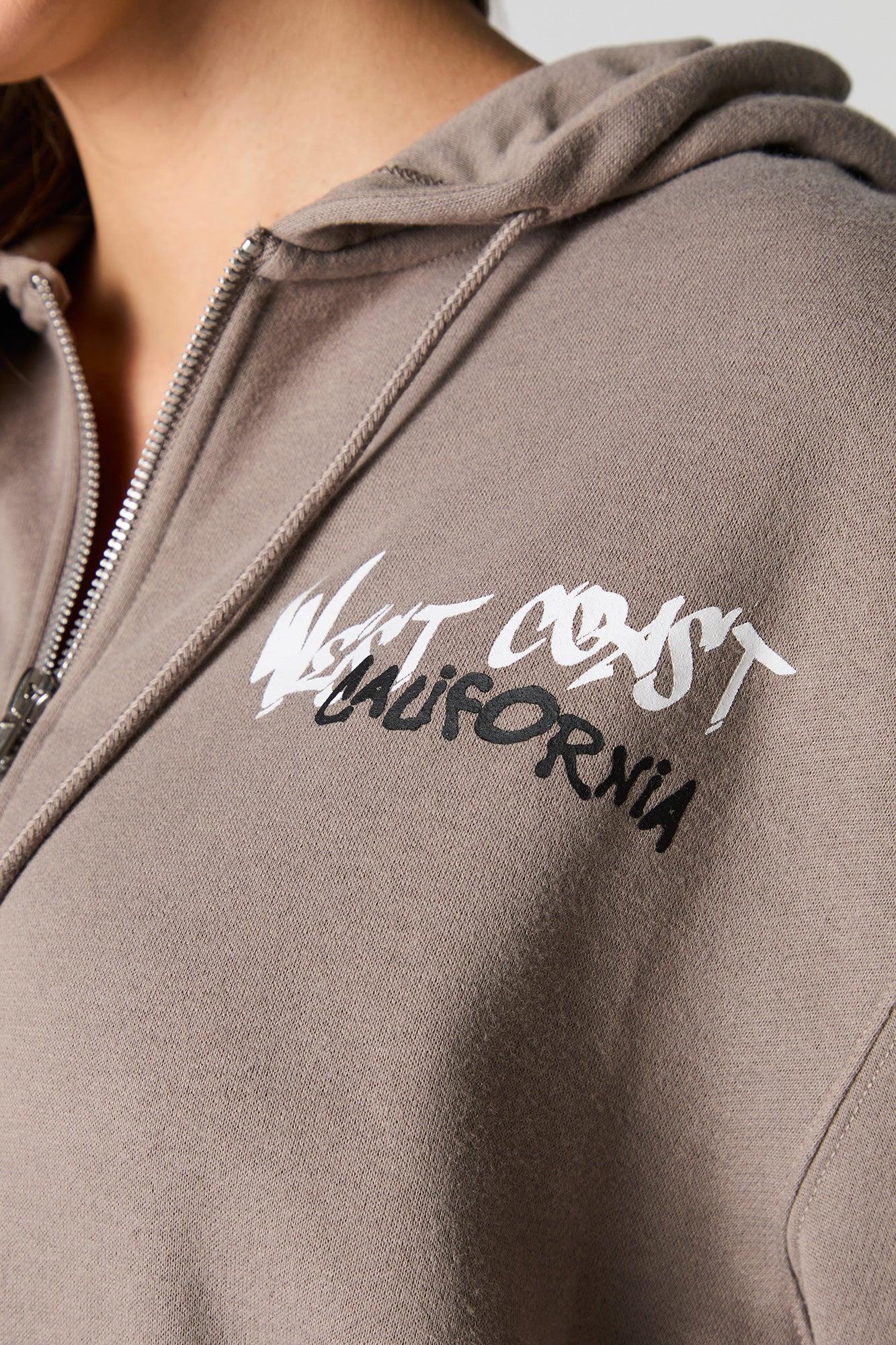 Graphic Fleece Zip-Up Hoodie Female Product Image