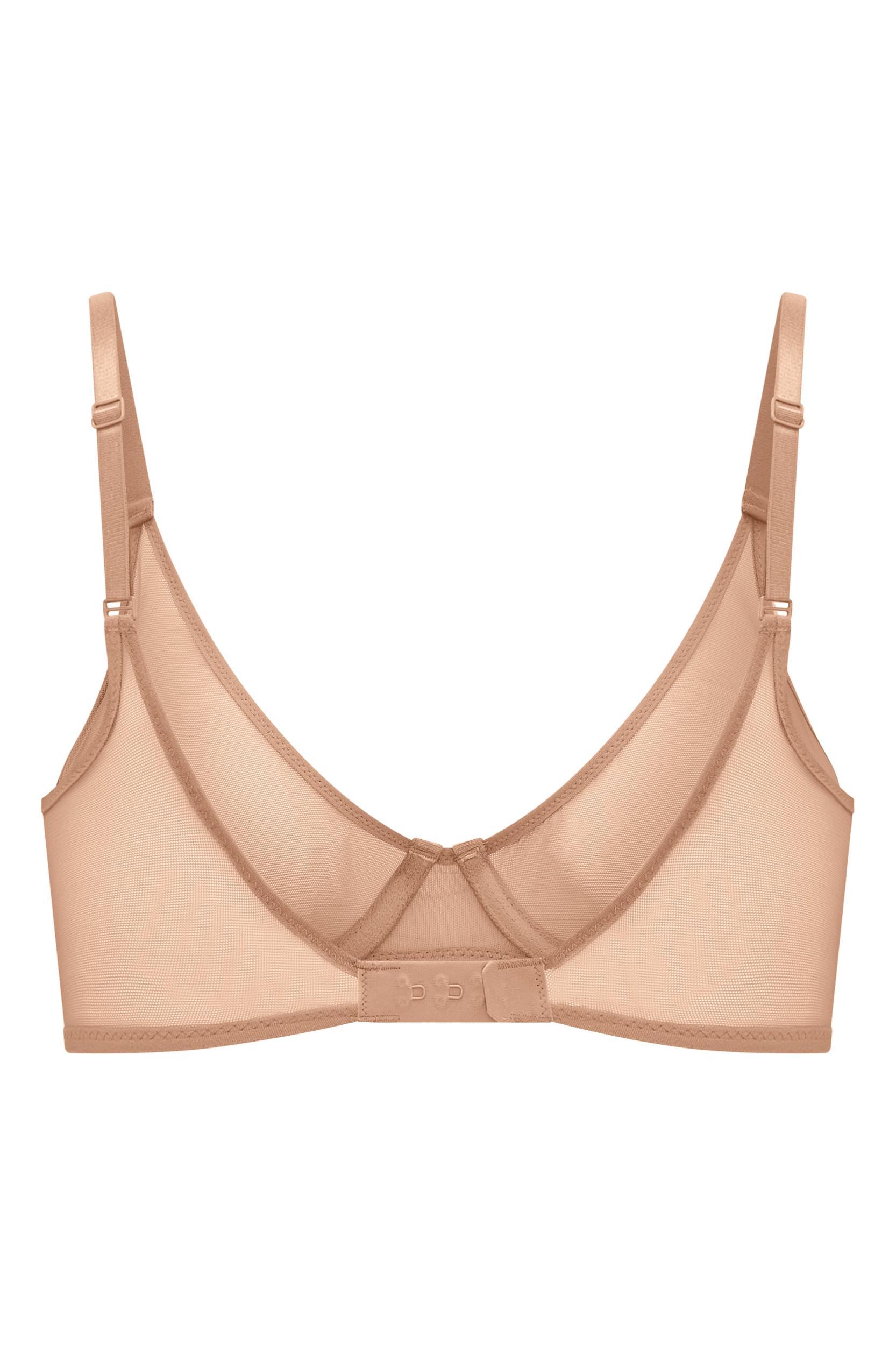 Soft Mesh Thong in Warm Peach Product Image