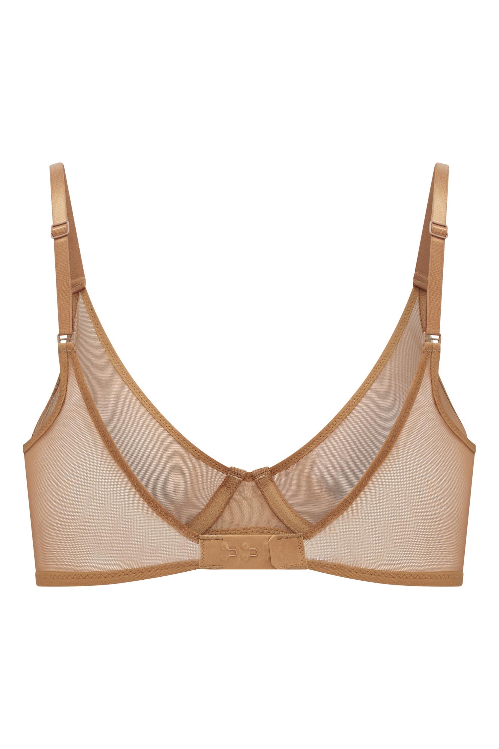Soft Mesh Single Layer Underwired Bra in Almond Product Image