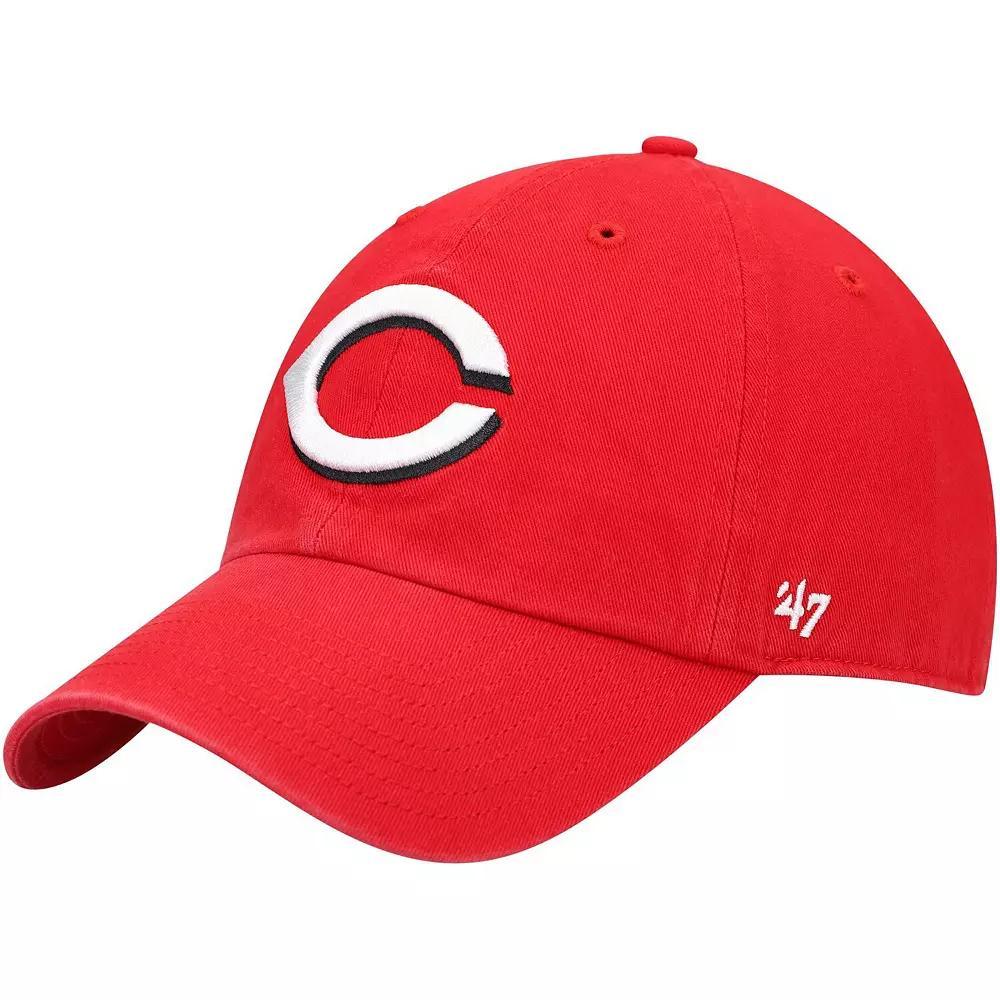 Men's '47 Red Cincinnati Reds Home Clean Up Adjustable Hat, Red Red Product Image