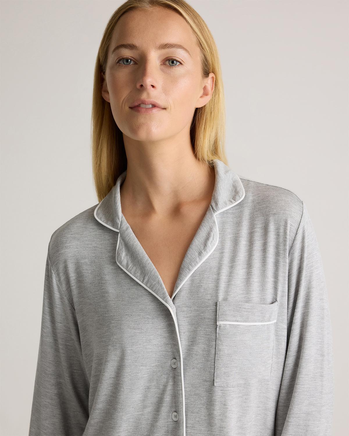 Quince | Women's Bamboo Jersey Long Sleeve Pajama Set Size XS Product Image