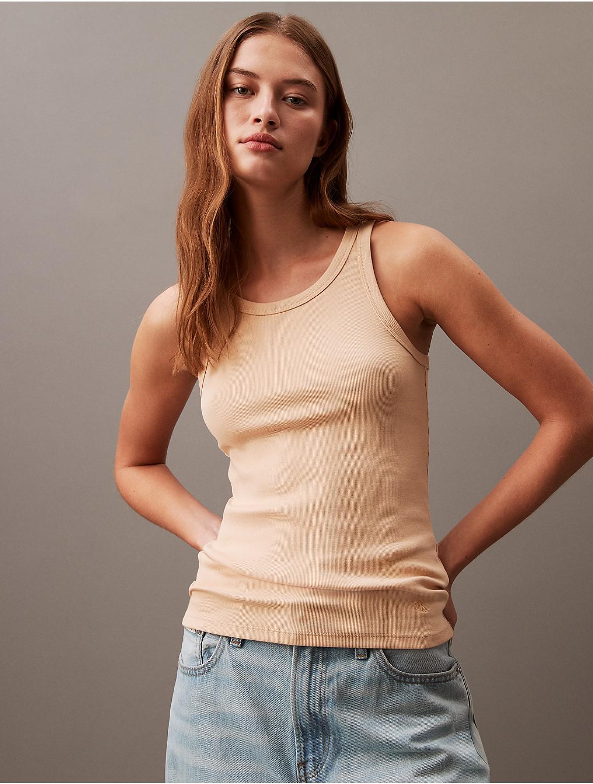 Calvin Klein Women's Cotton Contour Rib Tank - Black - XS Product Image