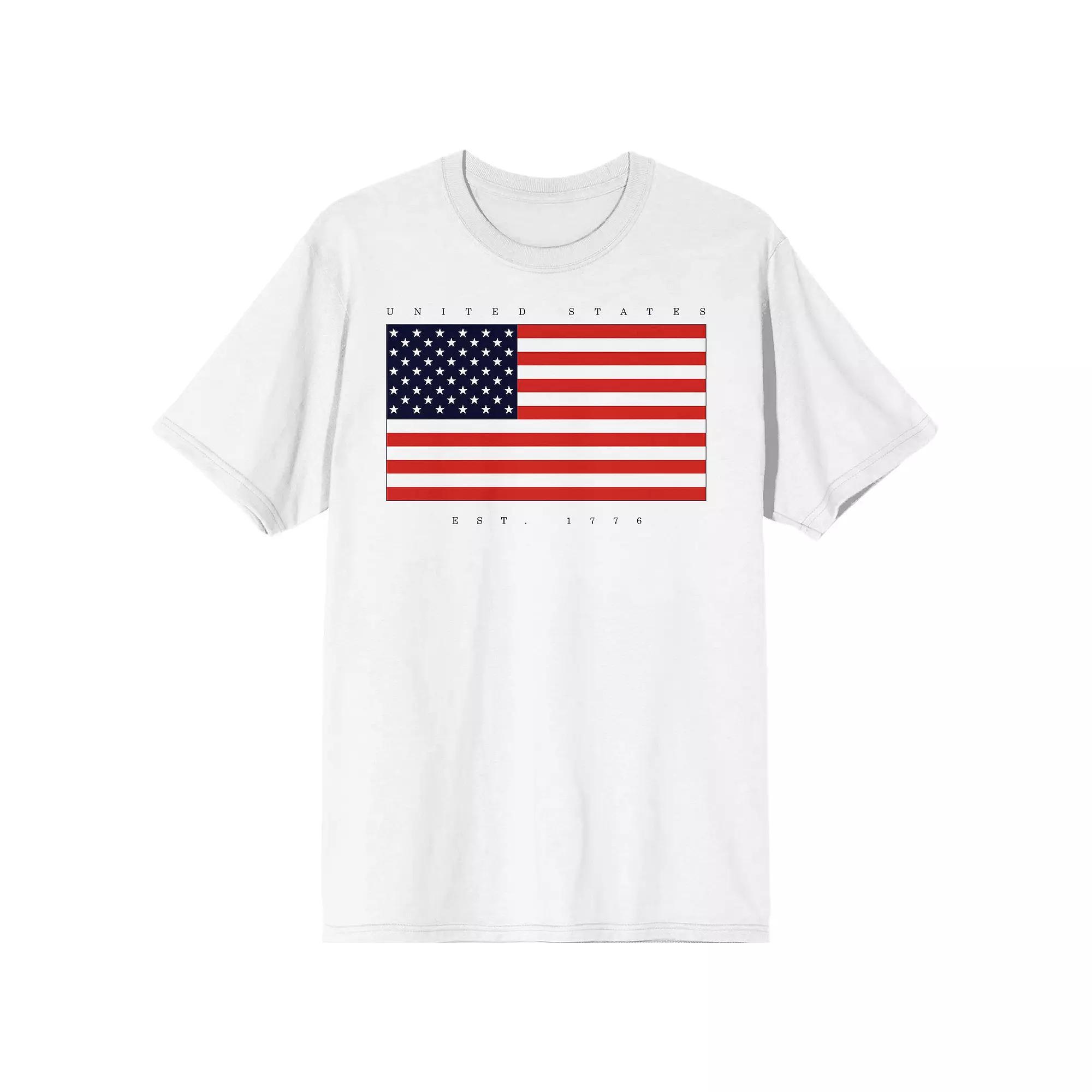 Men's Americana United States Est 1776 Tee, Size: XL, White Product Image