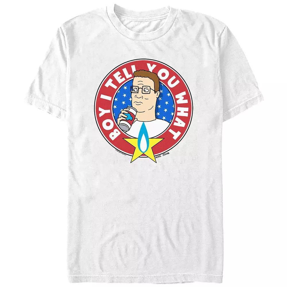Men's King Of The Hill Boy I Tell You What Stamp Graphic Tee, Size: Medium, White Product Image