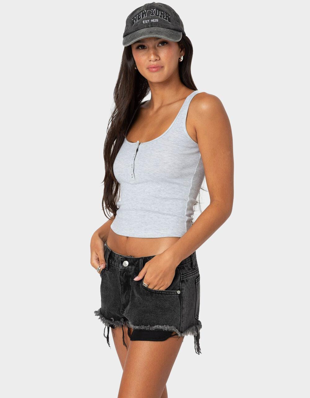 EDIKTED Tiana Henley Tank Top - PINK Product Image
