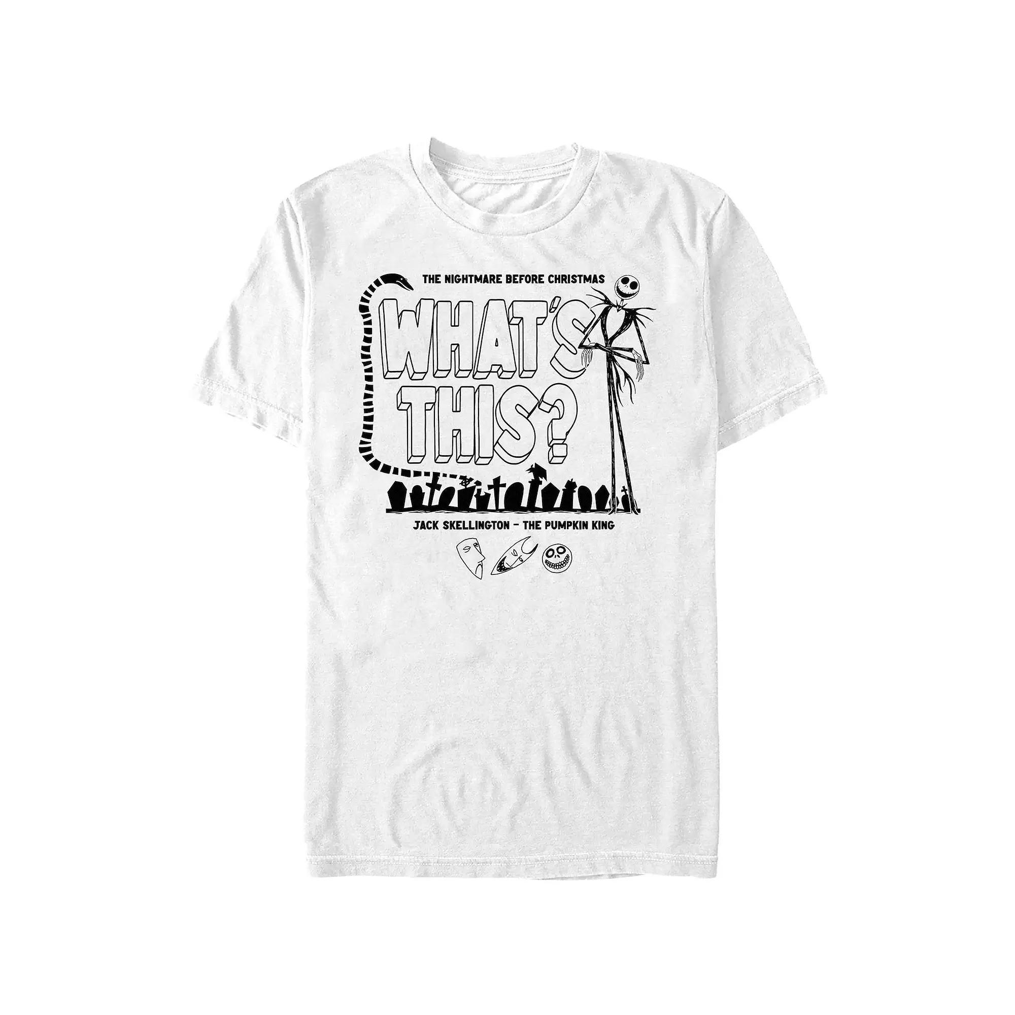 Disney's The Nightmare Before Christmas Jack What's This? Men's Graphic Tee, Size: XL, White Product Image