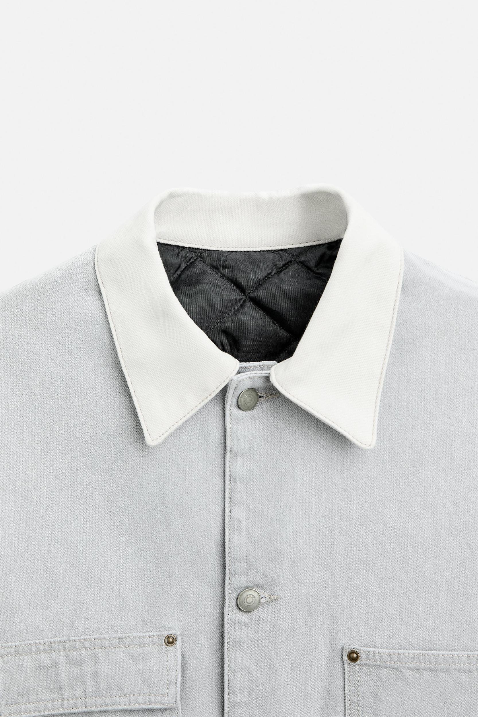 CONTRASTING COLLAR DENIM JACKET LIMITED EDITION Product Image