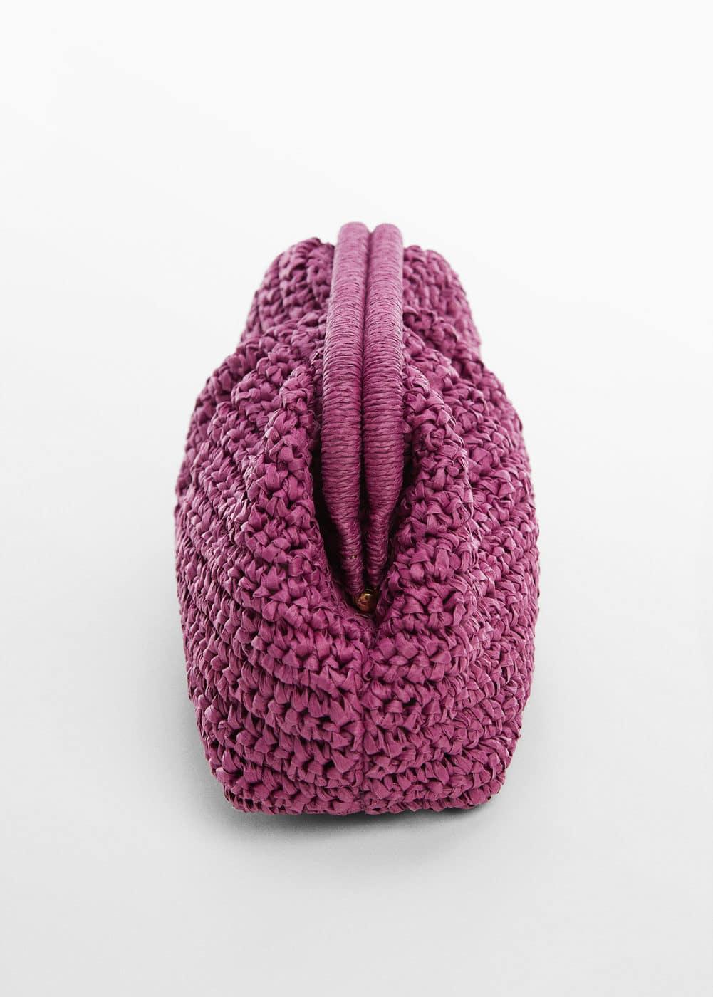 Mango Womens Natural Fiber Clutch Bag Product Image