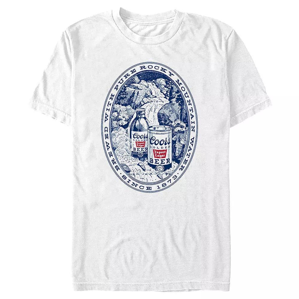 Men's Coors Light Vintage Banquet Graphic Tee, Size: Small, White Product Image