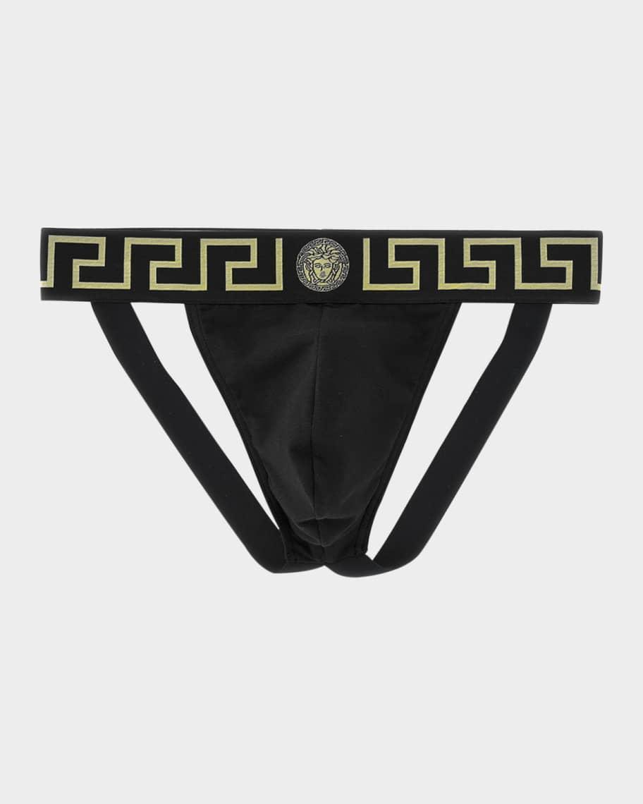 Mens Greek Key Organic Cotton Stretch Jock Strap Product Image