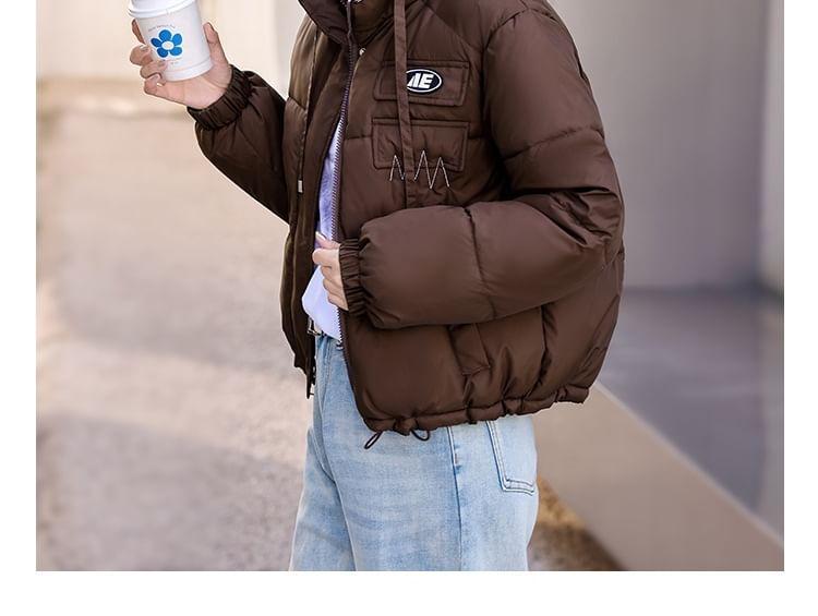 Hooded Zip-Up Puffer Jacket Product Image