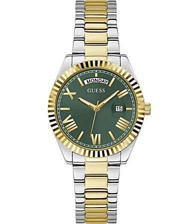 Guess Unisex Luna Mechanical Automatic Two Tone Stainless Steel Bracelet Watch Product Image