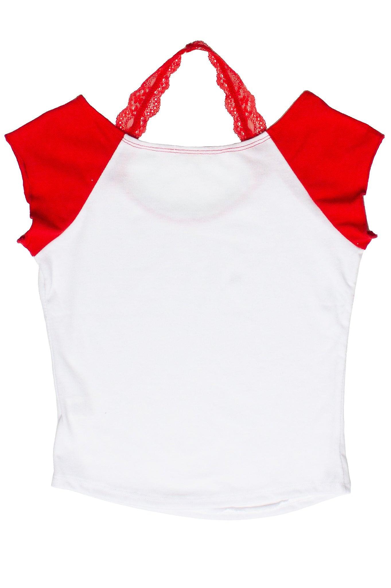 Lace Halter Raglan Tee Product Image