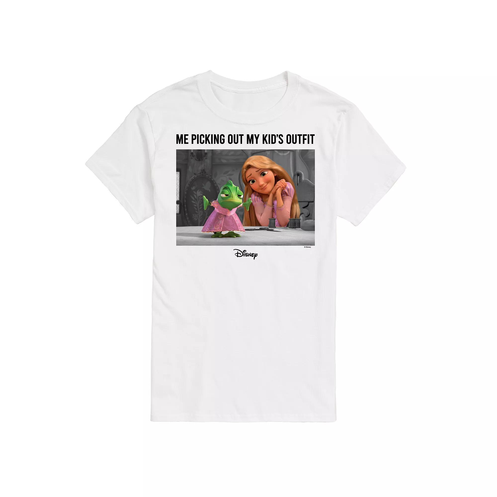 Disney Princess Big & Tall Picking Out Kids Outfit Graphic Tee, Mens Product Image