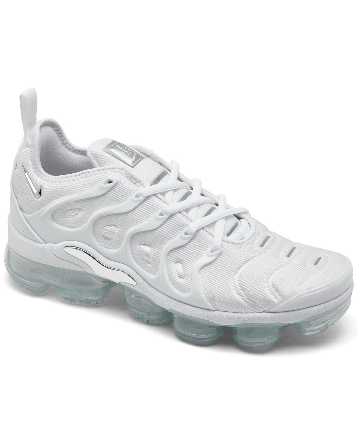 Nike Womens Air Vapormax Plus - Running Shoes White/Metallic Silver Product Image