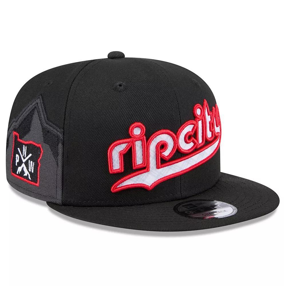Men's New Era  Black Portland Trail Blazers 2024/25 City Edition 9FIFTY Snapback Hat Product Image