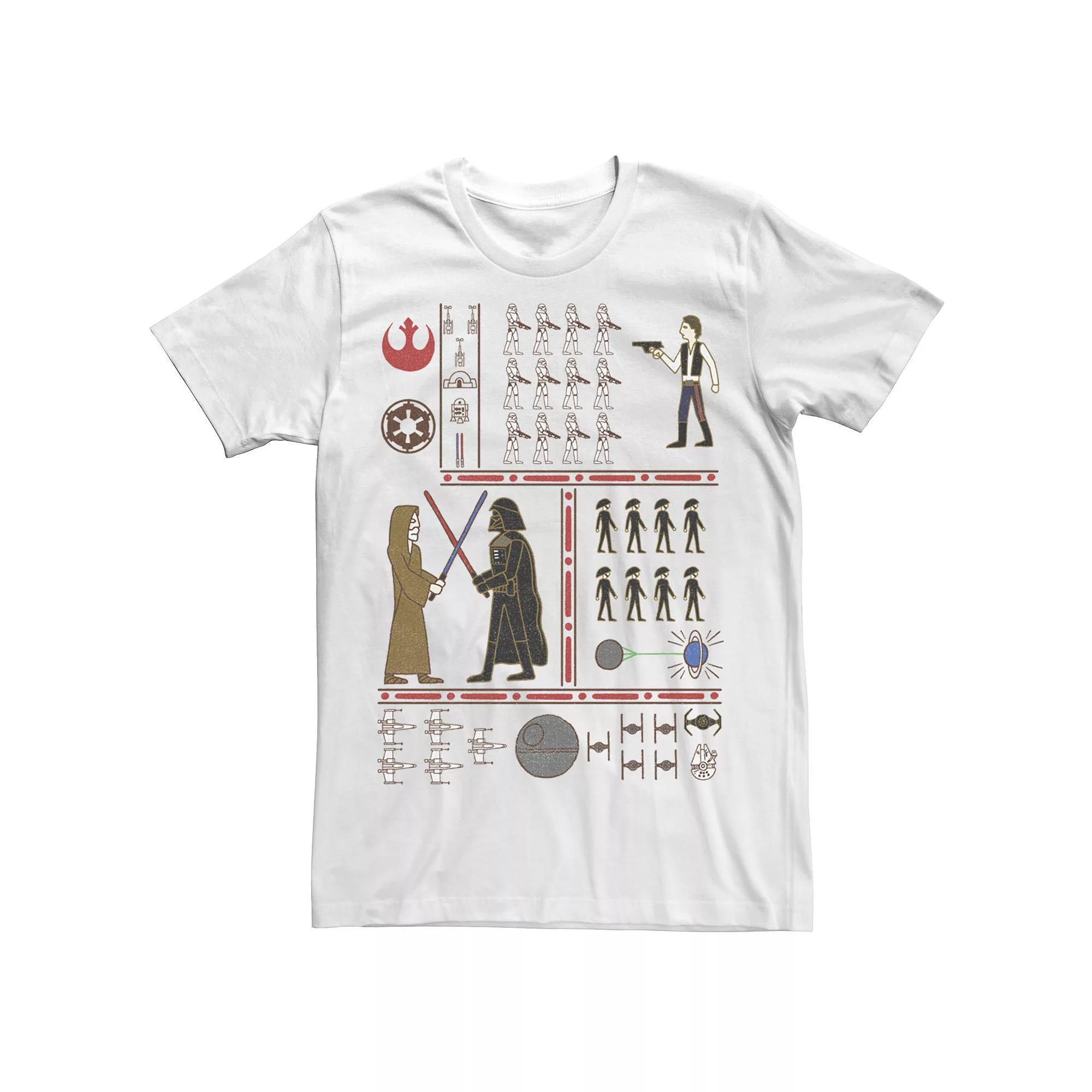 Mens Star Wars Hieroglyphic Style Tee Product Image