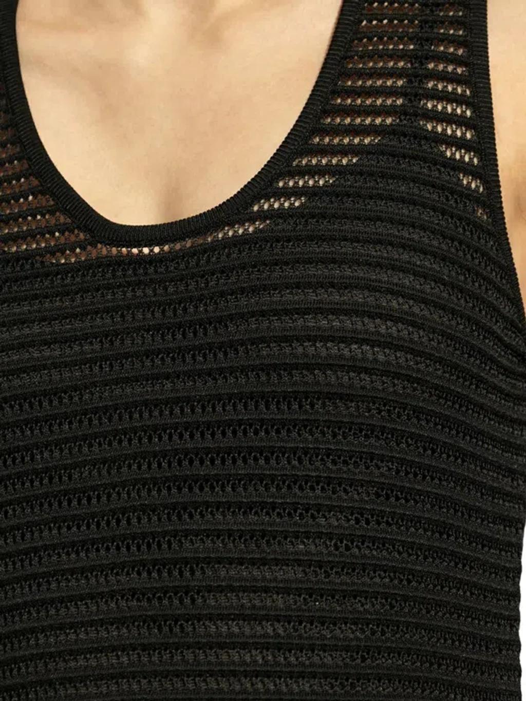ALAÏA Crinoline-knit Mini Dress In Black Product Image