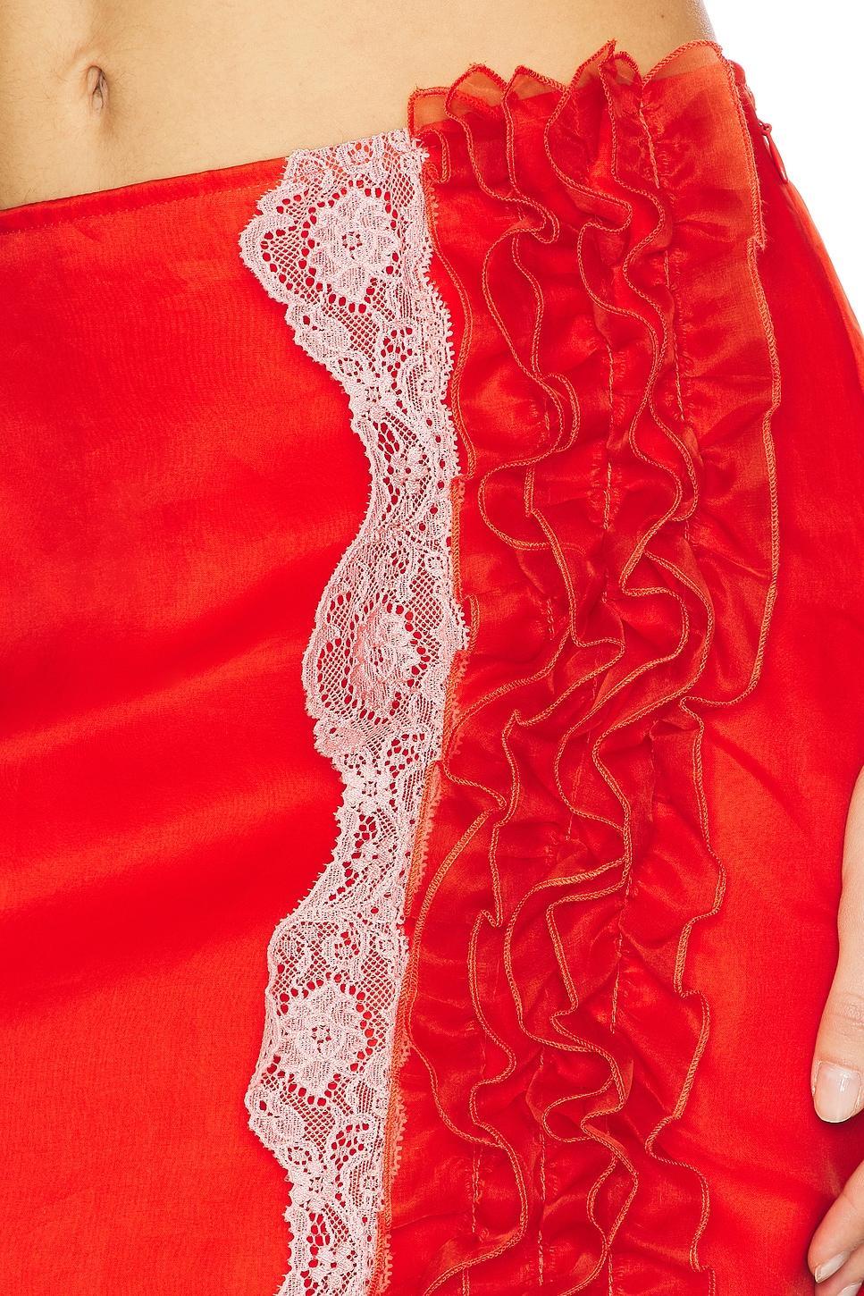 Skirt With Ruffles And Lace Detail Vaillant Product Image