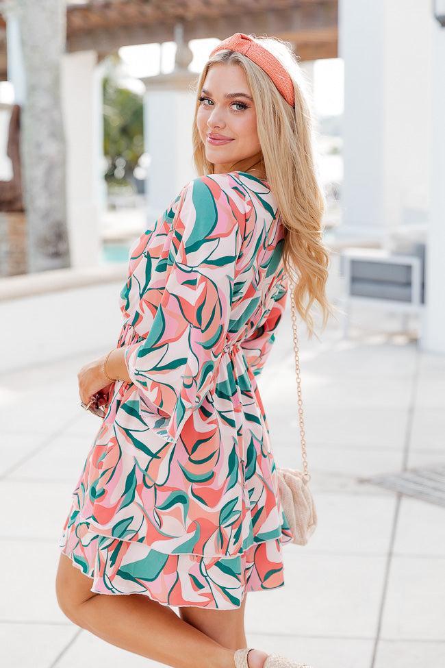 See You Soon in Tropical Wonder Green Tropical Printed Mini Dress FINAL SALE Product Image