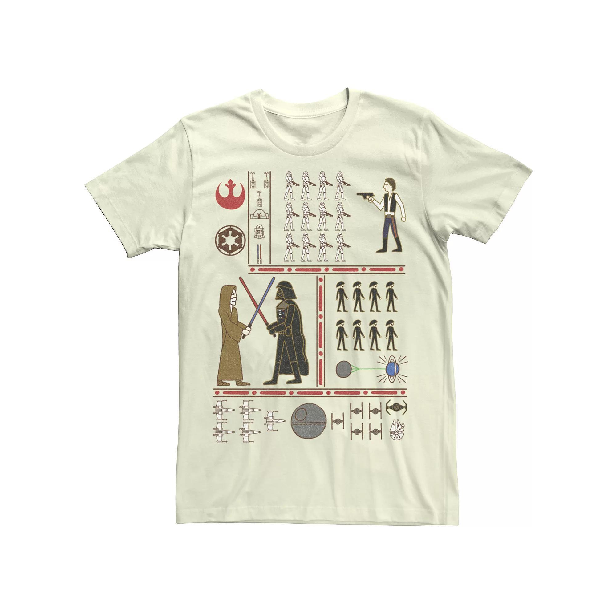 Mens Star Wars Hieroglyphic Style Tee Product Image