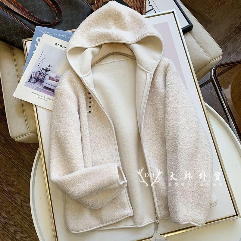 Two Way Fleeced Zip Hoodie Product Image